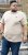 D555 SANDFORD Double Layer On Neck Ribs And Hem Waffle Textured T-Shirt Beige - Μακό μπλουζάκια - Aνδρικά μπλουζεσ μεγάλα μεγέθη