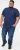 D555 ORSTON Reno Fabric Crew Neck T-Shirt With Chest Embroidery Blue Reno - Μακό μπλουζάκια - Aνδρικά μπλουζεσ μεγάλα μεγέθη