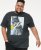D555 MARTIN Official Batman Printed T-Shirt Washed Black - Μακό μπλουζάκια - Aνδρικά μπλουζεσ μεγάλα μεγέθη