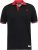 D555 CHESTER Pique Polo With Red Collar With Tipping Detail And Chest Embroidery Black - Πόλο μπλουζάκια - Aνδρικά μπλουζακια πολο μεγάλα μεγέθη