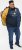 D555 FELIPE Zip Through Padded Gilet With Contrast Colour Lining And Rubber Badge Navy - Μπουφάν - Aνδρικά μπουφαν μεγάλα μεγέθη