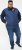 D555 FELIPE Zip Through Padded Gilet With Contrast Colour Lining And Rubber Badge Navy - Μπουφάν - Aνδρικά μπουφαν μεγάλα μεγέθη