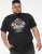 D555 MALCOM Snake And Roses Printed Crew Neck T-Shirt Black - Μακό μπλουζάκια - Aνδρικά μπλουζεσ μεγάλα μεγέθη