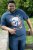 D555 NEAL Skull With Flames Printed Crew Neck T-Shirt Navy/Blue Twist - Μακό μπλουζάκια - Aνδρικά μπλουζεσ μεγάλα μεγέθη