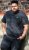 D555 ORSTON Reno Fabric Crew Neck T-Shirt With Chest Embroidery Black Reno - Μακό μπλουζάκια - Aνδρικά μπλουζεσ μεγάλα μεγέθη