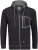 Adamo Michael Hoodie with Zipper Black - φούτερ/Φούτερ με κουκούλα - φούτερ/Φούτερ με κουκούλα ανδρικά μεγάλα μεγέθη 