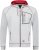 Adamo Michael Hoodie with Zipper Grey - φούτερ/Φούτερ με κουκούλα - φούτερ/Φούτερ με κουκούλα ανδρικά μεγάλα μεγέθη 