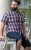 D555 Shields Button Down Collar Short Sleeve Shirt With Pocket Red Check - Πουκάμισα - Aνδρικά πουκαμισα μεγαλα μεγάλα μεγέθη