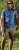 D555 Hartlepool Short Sleeve Vintage Car AOP Stretch Shirt Blue - Πουκάμισα - Aνδρικά πουκαμισα μεγαλα μεγάλα μεγέθη