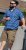 D555 Hartlepool Short Sleeve Vintage Car AOP Stretch Shirt Blue - Πουκάμισα - Aνδρικά πουκαμισα μεγαλα μεγάλα μεγέθη