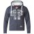 D555 Vadal Full Zip Hoodie Charcoal - φούτερ/Φούτερ με κουκούλα - φούτερ/Φούτερ με κουκούλα ανδρικά μεγάλα μεγέθη 