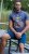 D555 Stockport Multi Coloured Guitar Printed T-Shirt Denim - Μακό μπλουζάκια - Aνδρικά μπλουζεσ μεγάλα μεγέθη