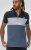 D555 Leeds Cut And Sew Polo With Jacquard Collar And Cuffs Navy - Πόλο μπλουζάκια - Aνδρικά μπλουζακια πολο μεγάλα μεγέθη