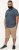 D555 Woolwich AOP Polo Shirt With Ribbed Collar Blue - Πόλο μπλουζάκια - Aνδρικά μπλουζακια πολο μεγάλα μεγέθη