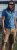 D555 Woolwich AOP Polo Shirt With Ribbed Collar Blue - Πόλο μπλουζάκια - Aνδρικά μπλουζακια πολο μεγάλα μεγέθη