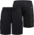 D555 Wigan 2 Elasticated Waist Fleece Cargo Shorts Black - Αθλητικές φόρμες/σορτσάκια - Αθλητικές Φόρμες ανδρικεσ μεγάλα μεγέθη