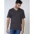 D555 Signature V-neck T-shirt Charcoal - Μακό μπλουζάκια - Aνδρικά μπλουζεσ μεγάλα μεγέθη