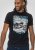 D555 Knowle Detroit Motor Bike Printed Crew Neck T-Shirt Navy - Μακό μπλουζάκια - Aνδρικά μπλουζεσ μεγάλα μεγέθη