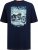 D555 Knowle Detroit Motor Bike Printed Crew Neck T-Shirt Navy - Μακό μπλουζάκια - Aνδρικά μπλουζεσ μεγάλα μεγέθη