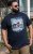 D555 Knowle Detroit Motor Bike Printed Crew Neck T-Shirt Navy - Μακό μπλουζάκια - Aνδρικά μπλουζεσ μεγάλα μεγέθη