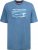 D555 Cardiff Surfer And Waves Printed Crew Neck T-shirt Denim Marl - Μακό μπλουζάκια - Aνδρικά μπλουζεσ μεγάλα μεγέθη