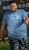 D555 Cardiff Surfer And Waves Printed Crew Neck T-shirt Denim Marl - Μακό μπλουζάκια - Aνδρικά μπλουζεσ μεγάλα μεγέθη