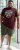 D555 Loughborough Official Gas Monkey Crew Neck T-Shirt Burgundy Black Twist - Μακό μπλουζάκια - Aνδρικά μπλουζεσ μεγάλα μεγέθη