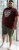 D555 Loughborough Official Gas Monkey Crew Neck T-Shirt Burgundy Black Twist - Μακό μπλουζάκια - Aνδρικά μπλουζεσ μεγάλα μεγέθη