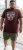 D555 Loughborough Official Gas Monkey Crew Neck T-Shirt Burgundy Black Twist - Μακό μπλουζάκια - Aνδρικά μπλουζεσ μεγάλα μεγέθη