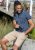 D555 Coventry AOP Polo Shirt Jacquard Collar & Ribbed Cuffs Navy - Πόλο μπλουζάκια - Aνδρικά μπλουζακια πολο μεγάλα μεγέθη