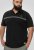 D555 Stafford Cut And Sew Embroidery Stripe Short Sleeve Polo Black - Πόλο μπλουζάκια - Aνδρικά μπλουζακια πολο μεγάλα μεγέθη