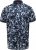 D555 Halifax AOP Hawaiian Print Short Sleeve Polo Blue - Μακό μπλουζάκια - Aνδρικά μπλουζεσ μεγάλα μεγέθη