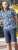 D555 Halifax AOP Hawaiian Print Short Sleeve Polo Blue - Μακό μπλουζάκια - Aνδρικά μπλουζεσ μεγάλα μεγέθη