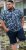 D555 Halifax AOP Hawaiian Print Short Sleeve Polo Blue - Μακό μπλουζάκια - Aνδρικά μπλουζεσ μεγάλα μεγέθη