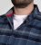 D555 Shrewsbury Long Sleeve with Chest Pocket Blue/Navy Check - Πουκάμισα - Aνδρικά πουκαμισα μεγαλα μεγάλα μεγέθη