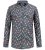 D555 Wakefield Long Sleeve AOP Guitar Printed Shirt Grey - Πουκάμισα - Aνδρικά πουκαμισα μεγαλα μεγάλα μεγέθη