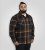 D555 Aldershot Long Sleeve Heavy Shacket Overshirt Tan/Navy Check - Πουκάμισα - Aνδρικά πουκαμισα μεγαλα μεγάλα μεγέθη