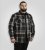 D555 Falkirk Long Sleeve Heavy Shacket Overshirt Black/Grey TALL SIZES - Πουκάμισα - Aνδρικά πουκαμισα μεγαλα μεγάλα μεγέθη