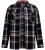 D555 Falkirk Long Sleeve Heavy Shacket Overshirt Black/Grey TALL SIZES - Πουκάμισα - Aνδρικά πουκαμισα μεγαλα μεγάλα μεγέθη