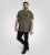 D555 Stockton Gorilla Playing Drums Crew Neck T-Shirt Khaki - Μακό μπλουζάκια - Aνδρικά μπλουζεσ μεγάλα μεγέθη