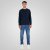 Double Outfitters MTOP-1141 Φούτερ Μπλε μαρέν - φούτερ/Φούτερ με κουκούλα - φούτερ/Φούτερ με κουκούλα ανδρικά μεγάλα μεγέθη 