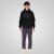 Double Outfitters MTOP-1146 Φούτερ με κουκούλα Μαύρο - φούτερ/Φούτερ με κουκούλα - φούτερ/Φούτερ με κουκούλα ανδρικά μεγάλα μεγέθη 