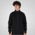 Double Outfitters MTOP-1158 Ζακέτα φούτερ με φερμουάρ Μαύρο - φούτερ/Φούτερ με κουκούλα - φούτερ/Φούτερ με κουκούλα ανδρικά μεγάλα μεγέθη 