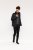 D555 Fargo Five Pocket Jacket With Ribbed Neck and Inner Quilting Black - Μπουφάν - Aνδρικά μπουφαν μεγάλα μεγέθη