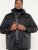 D555 Fargo Five Pocket Jacket With Ribbed Neck and Inner Quilting Black - Μπουφάν - Aνδρικά μπουφαν μεγάλα μεγέθη