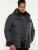 D555 Lonsdale Parka Style Jacket With Embroidery Patch On Sleeve Black - Μπουφάν - Aνδρικά μπουφαν μεγάλα μεγέθη