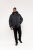 D555 Lonsdale Parka Style Jacket With Embroidery Patch On Sleeve Black - Μπουφάν - Aνδρικά μπουφαν μεγάλα μεγέθη