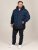 D555 Hank Ripstop Contrast Panelled Padded Hooded Jacket Μπλε μαρέν - Μπουφάν - Aνδρικά μπουφαν μεγάλα μεγέθη