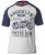 D555 HIRALDO T-Shirt Grey/Navy - Μακό μπλουζάκια - Aνδρικά μπλουζεσ μεγάλα μεγέθη