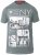 D555 RUEBEN NY City Print T-Shirt Khaki - Μακό μπλουζάκια - Aνδρικά μπλουζεσ μεγάλα μεγέθη